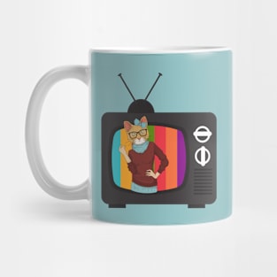 Colorful Retro Cat Mug